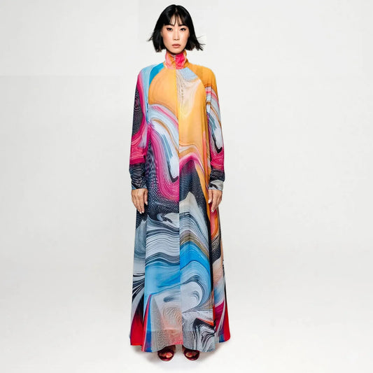 A-Line Maxi Dress - Smokeflow Liquide