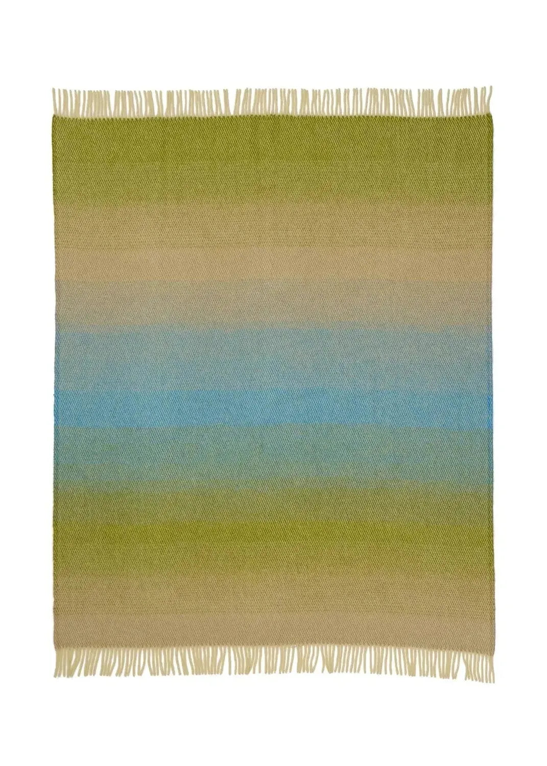 Aurora - Lambswool Throw - Green Blue