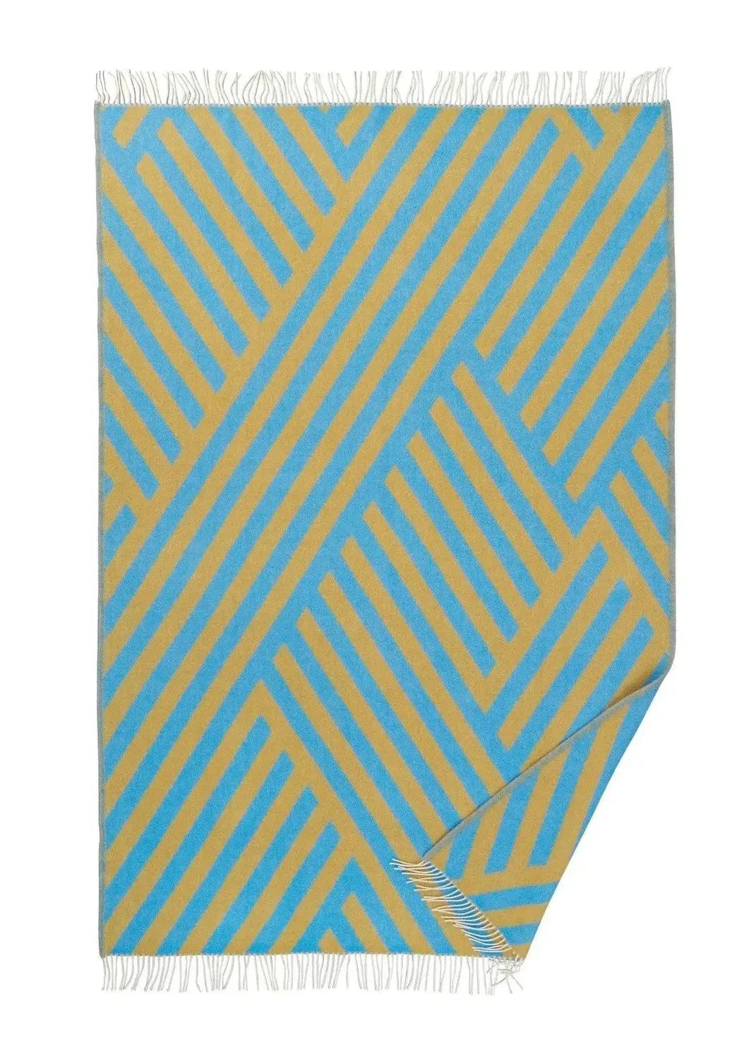 Blanket Tangent - Lambswool - Blue Cream