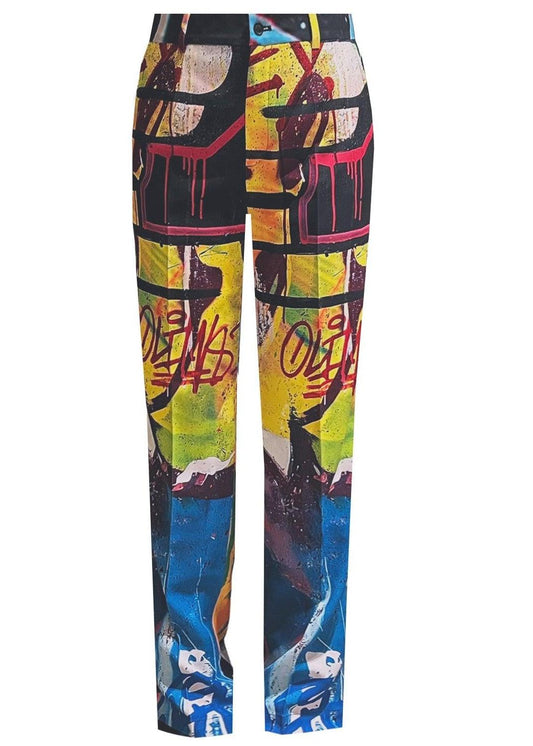 Classic Suit Pants - Street Art