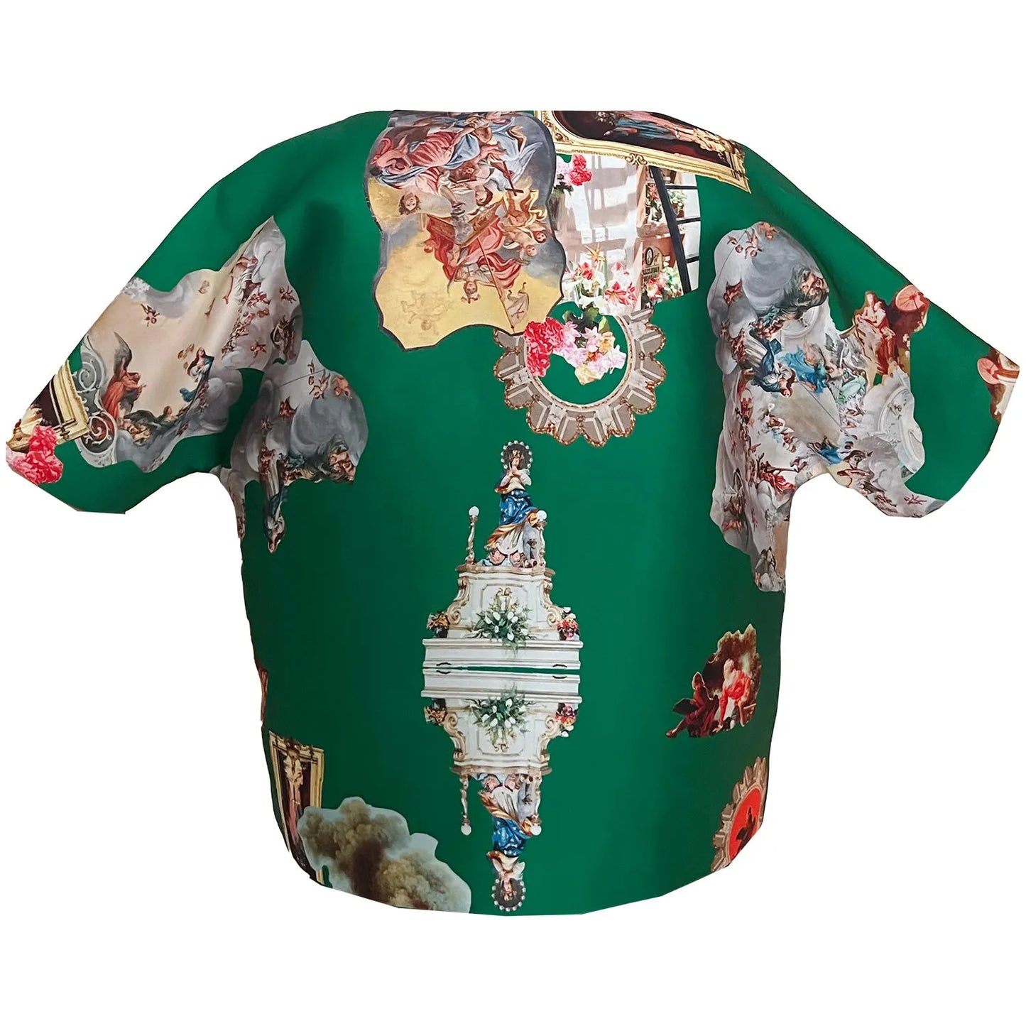 Cropped Jacket with Bow - Sicily Green