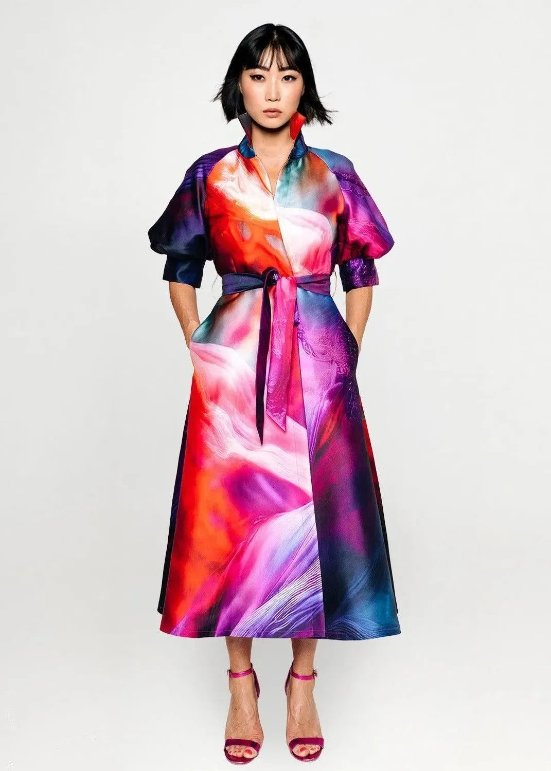 Wrap Shirtdress - Smokeflow Purple