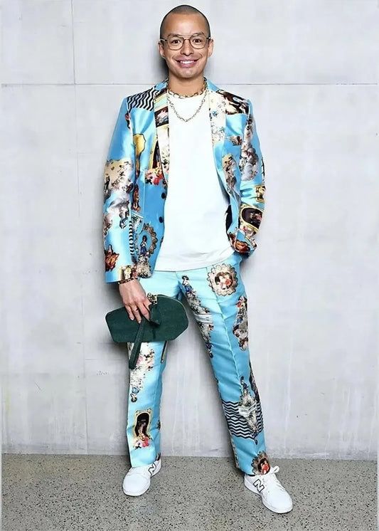 Custom-Made Men's Tailored Blazer - Special Print