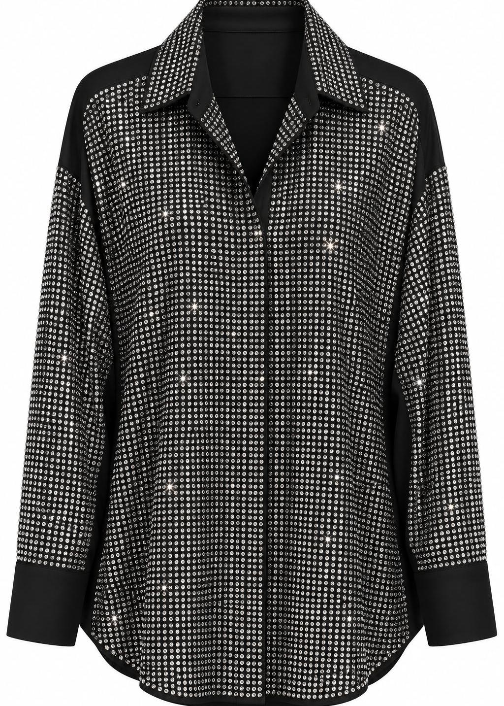Swarovski Crystal Pyjama Set – Black
