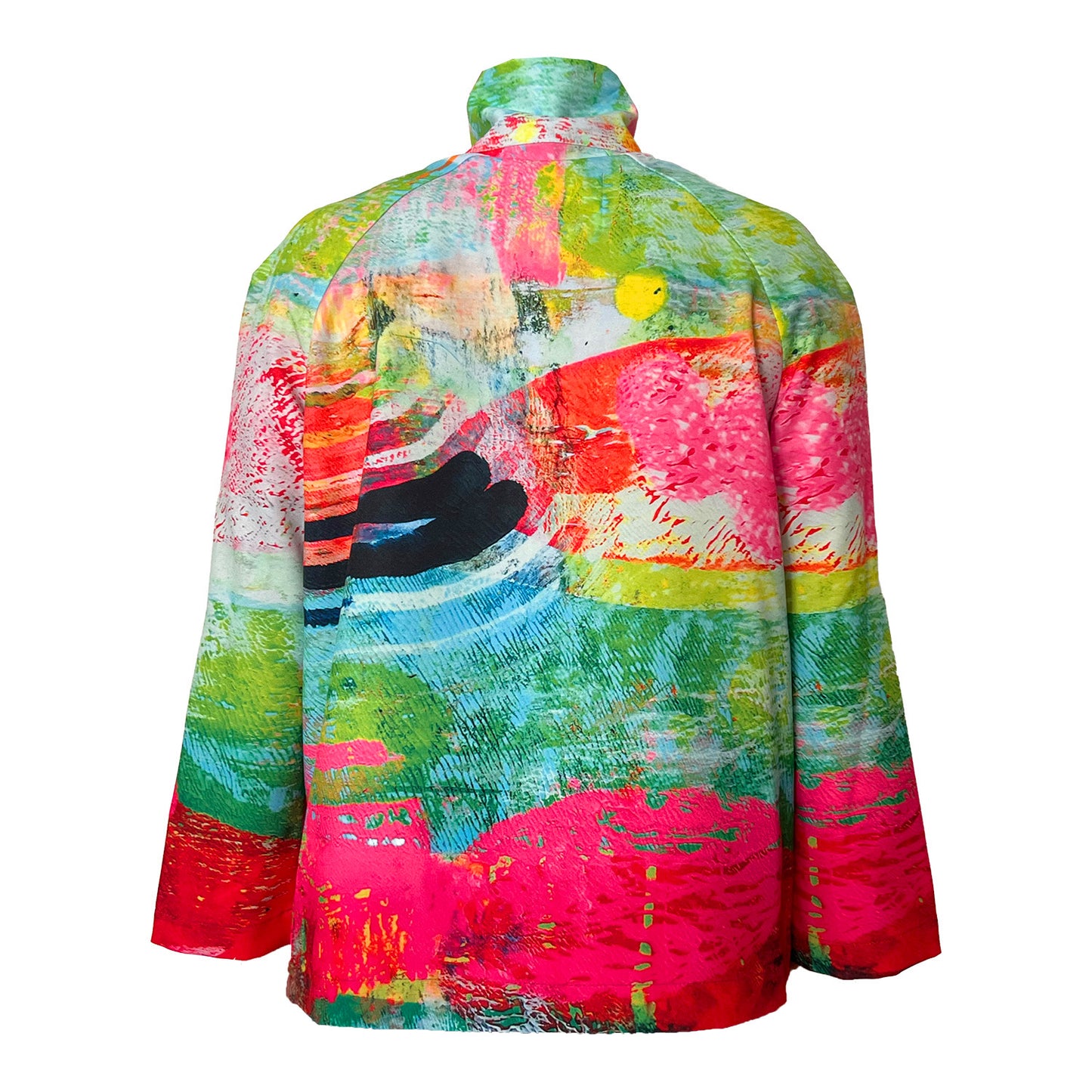 High Neck Top - Mother red green