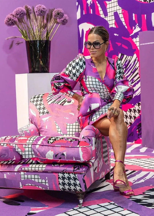 Howard Armchair - Arty Pink Purple