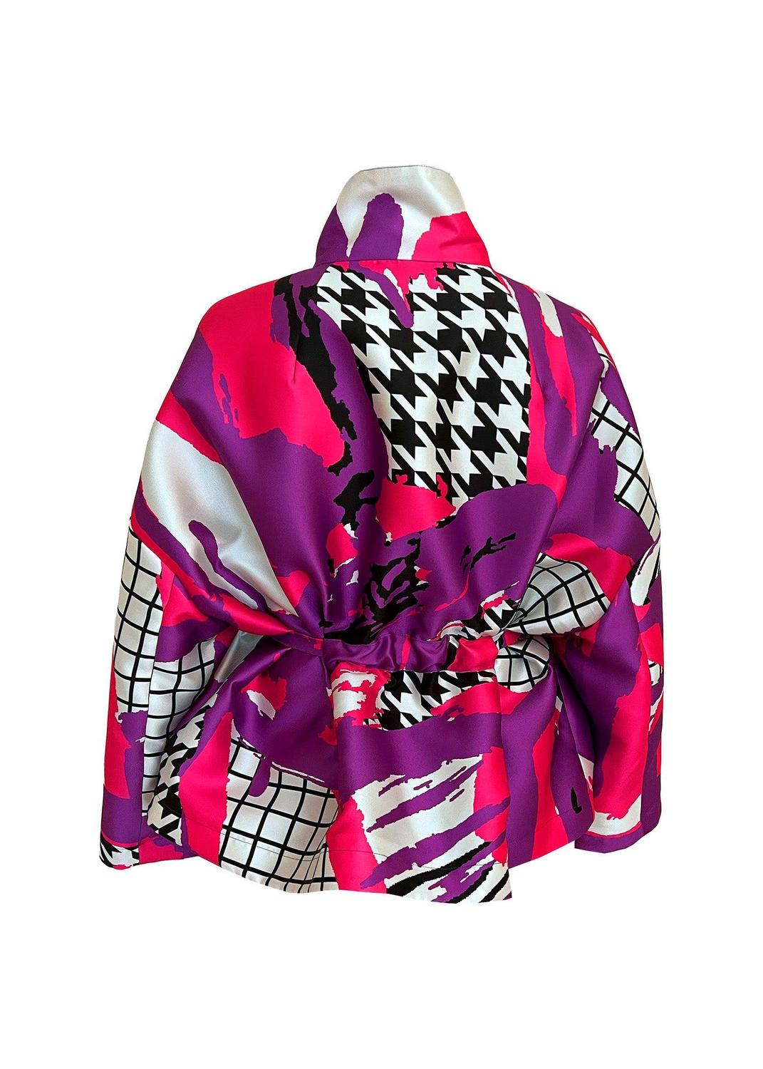 Square Boxy Jacket - Arty Pink Purple