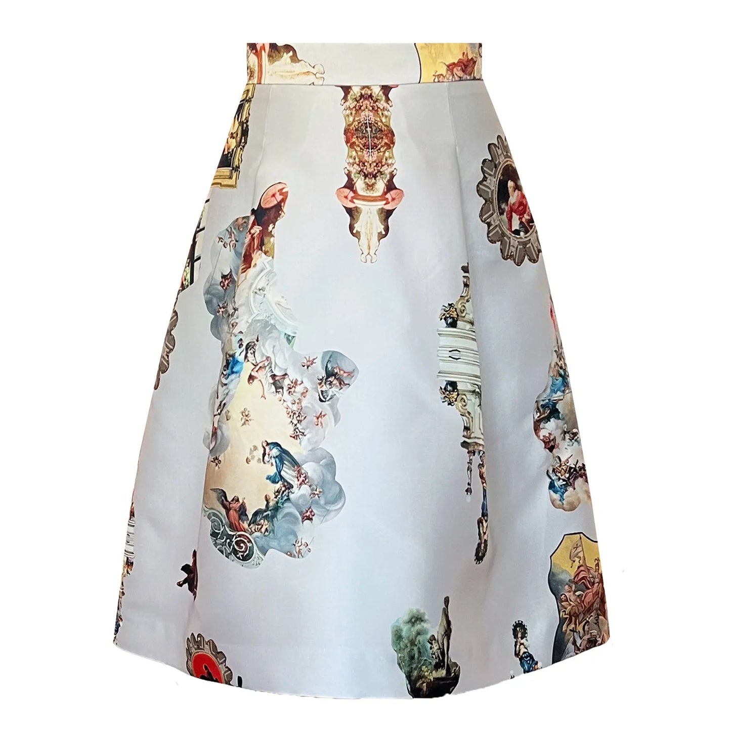 Sicily dirty white short skirt printed