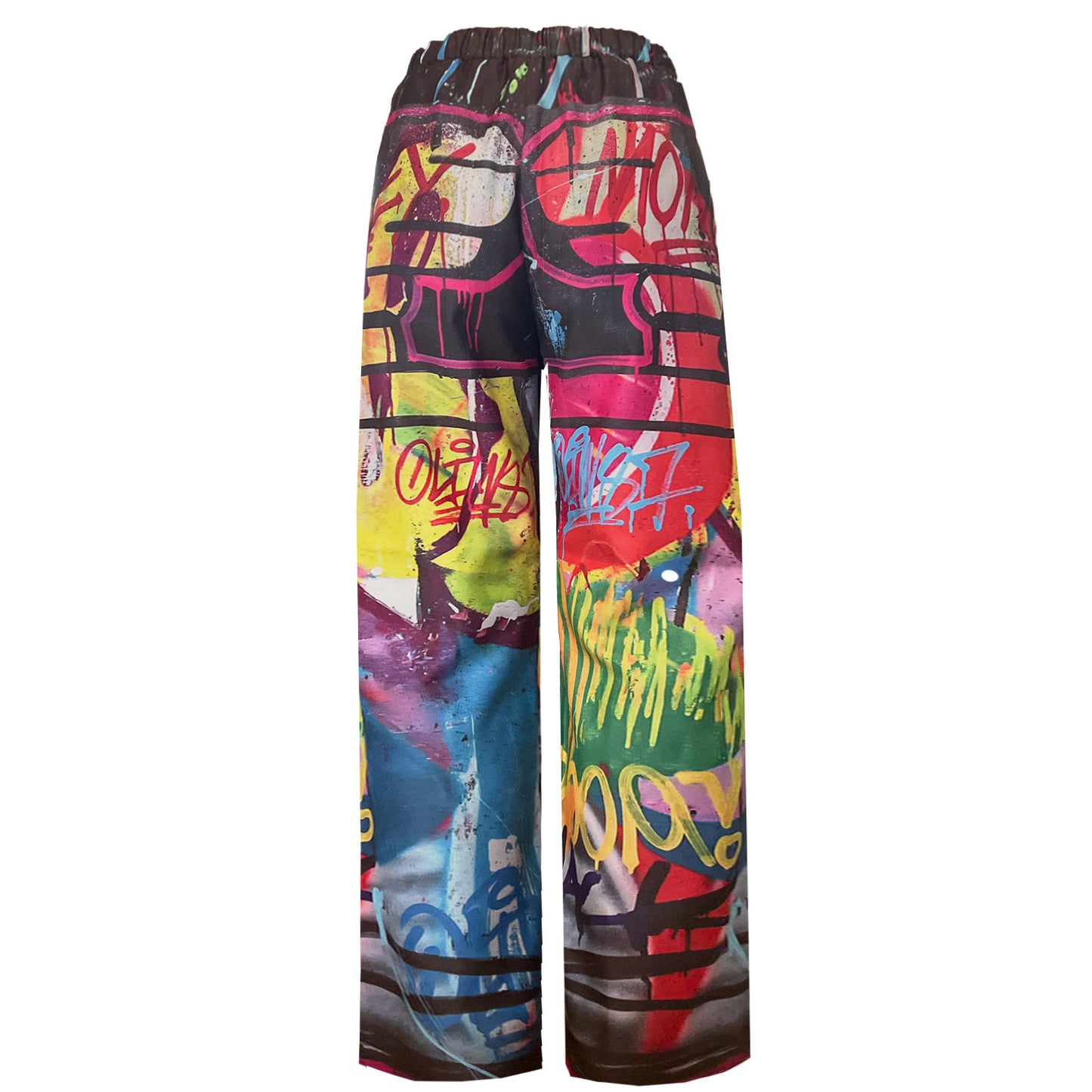 SALE Wide straight pants printed street