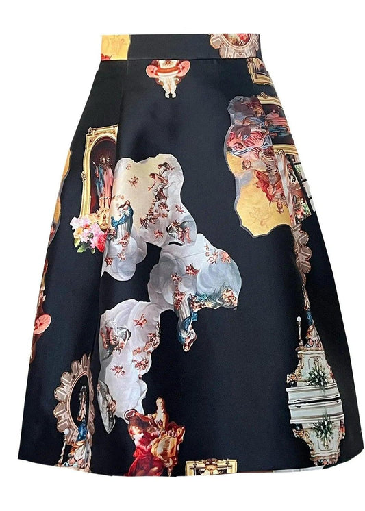 Knee-Length Skirt - Sicily Black