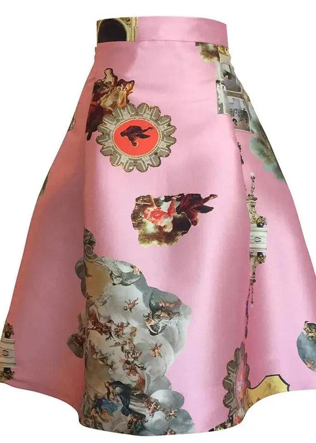Knee-Length Skirt - Sicily Powder Pink
