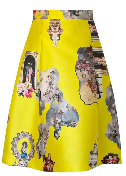 Knee-Length Skirt - Sicily Yellow