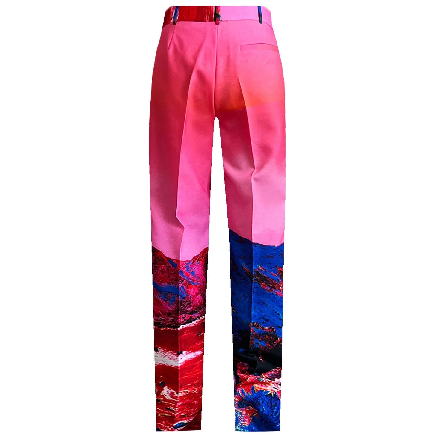 Men´s classic suit pants red blue landscape