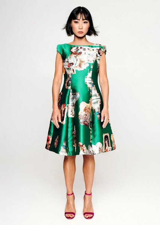 Midi Dress C - Sicily Green