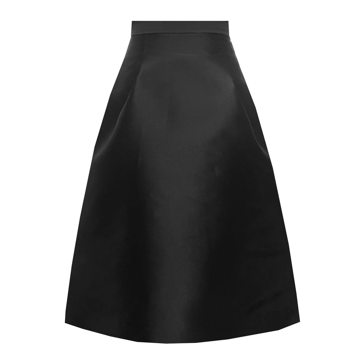 Midi-Length Skirt - Black