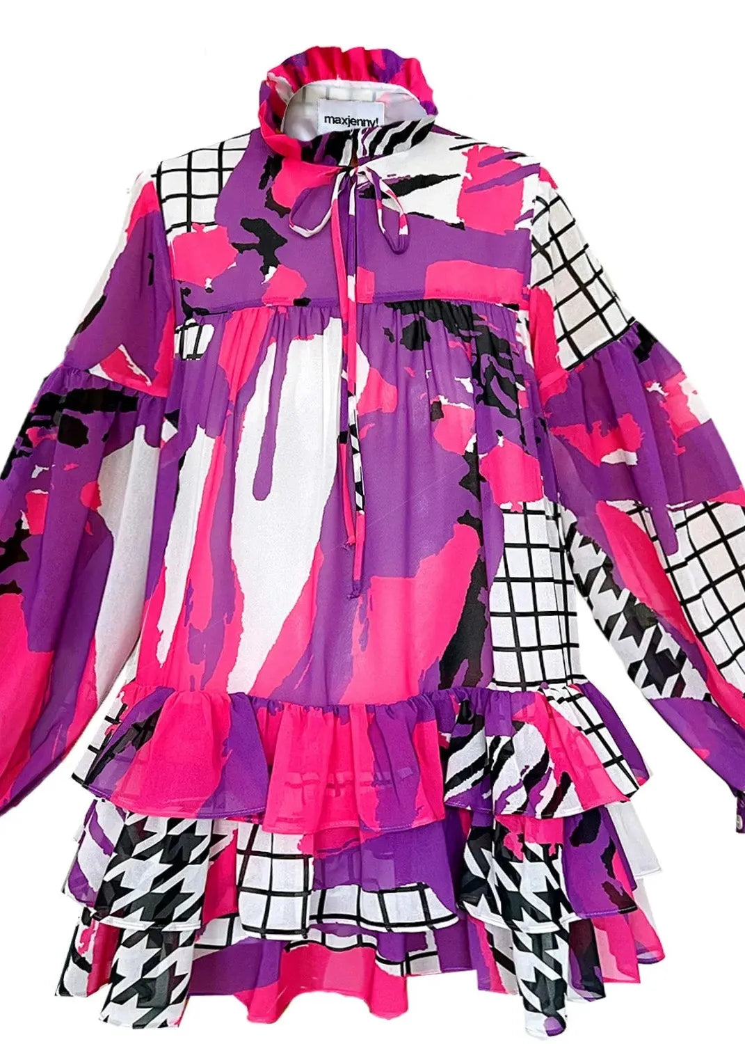 Mini Dress - Arty Pink Purple