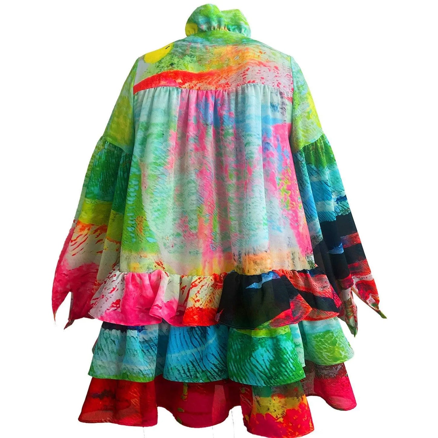 Mini Dress - Mother Pink Red Green