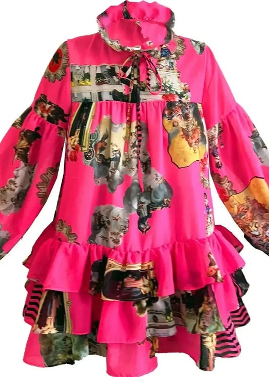 Mini Dress - Neon Pink