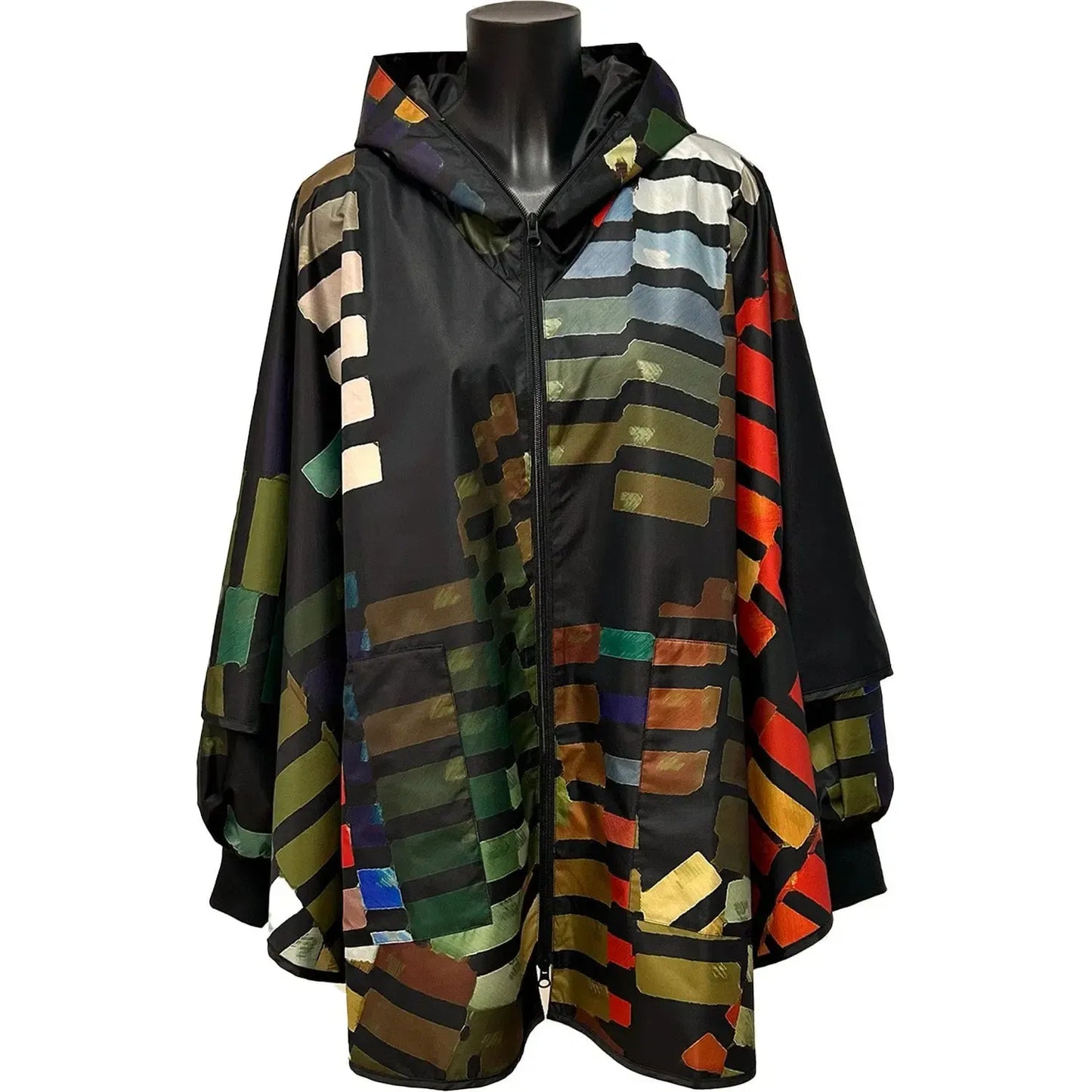 Rainponcho pantone autumn coloured printed