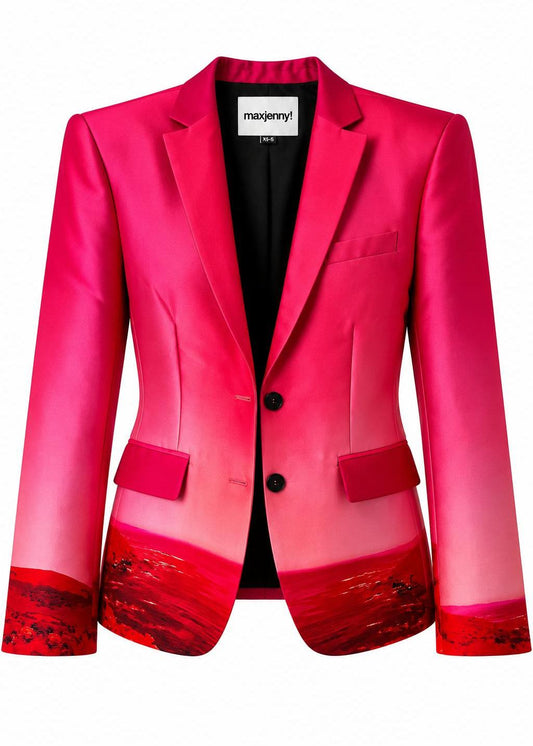 Tailored Blazer - Red Landscape