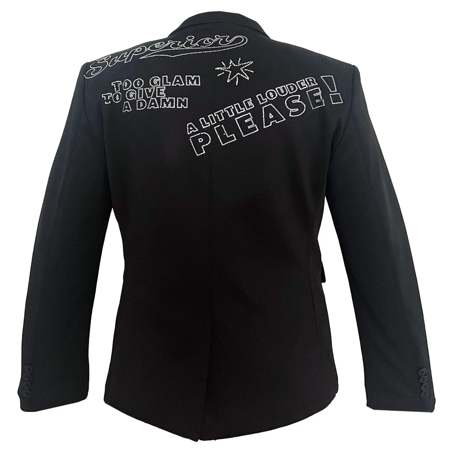 SALE Woman´s oversize blazer black w Swarovski