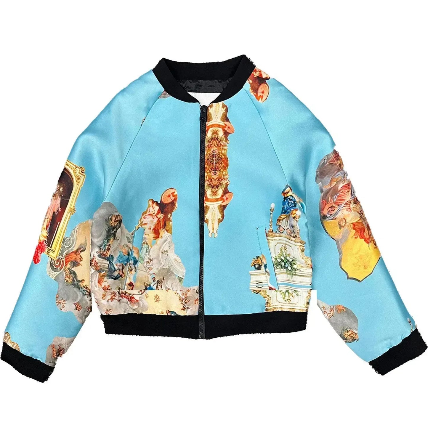 SALE children bomberjacket light blue printed