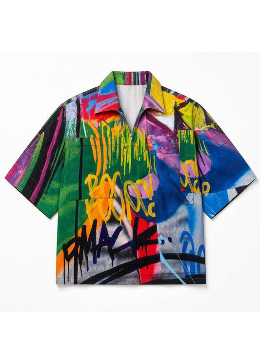 Cropped Shirt - Street Art