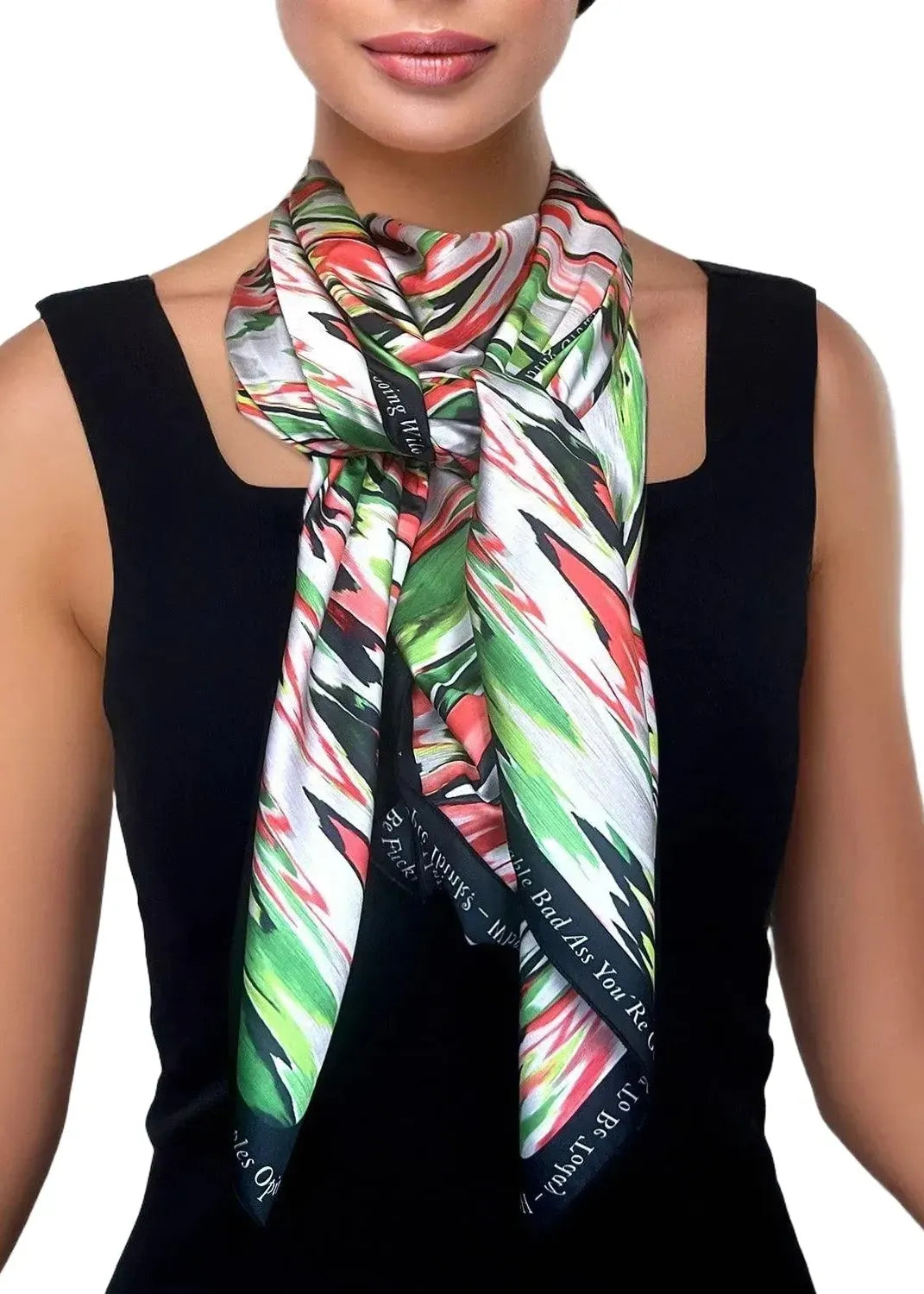 Scarf - Zigzag Orange Green