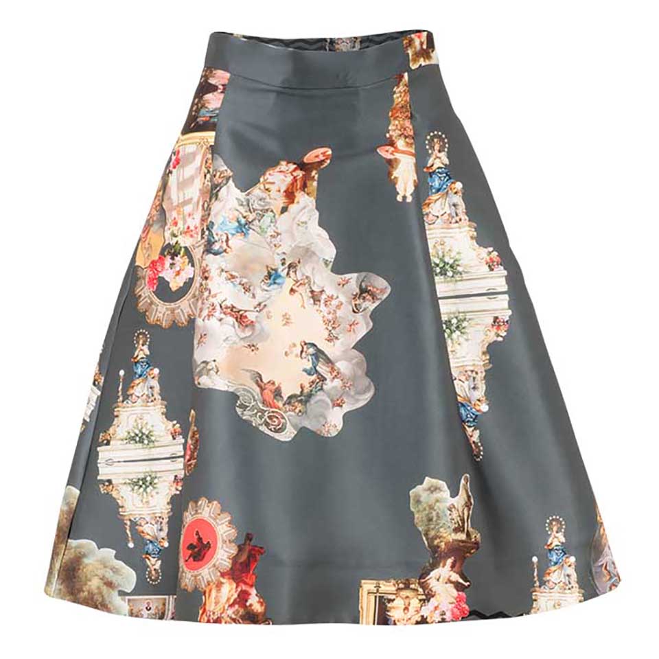 Sicily Grey Short Skirt