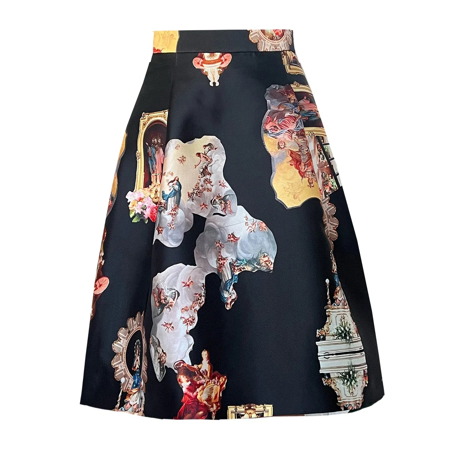 Sicily black skirt printed