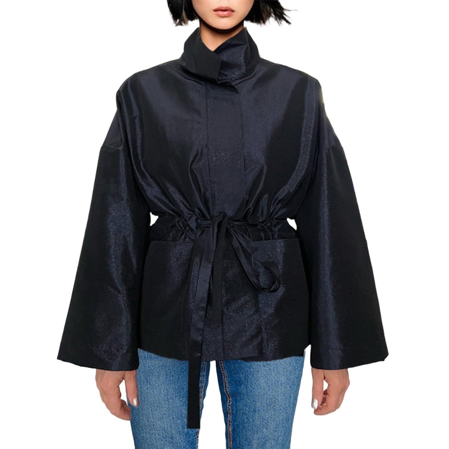 Square Boxy Jacket - Dark Blue