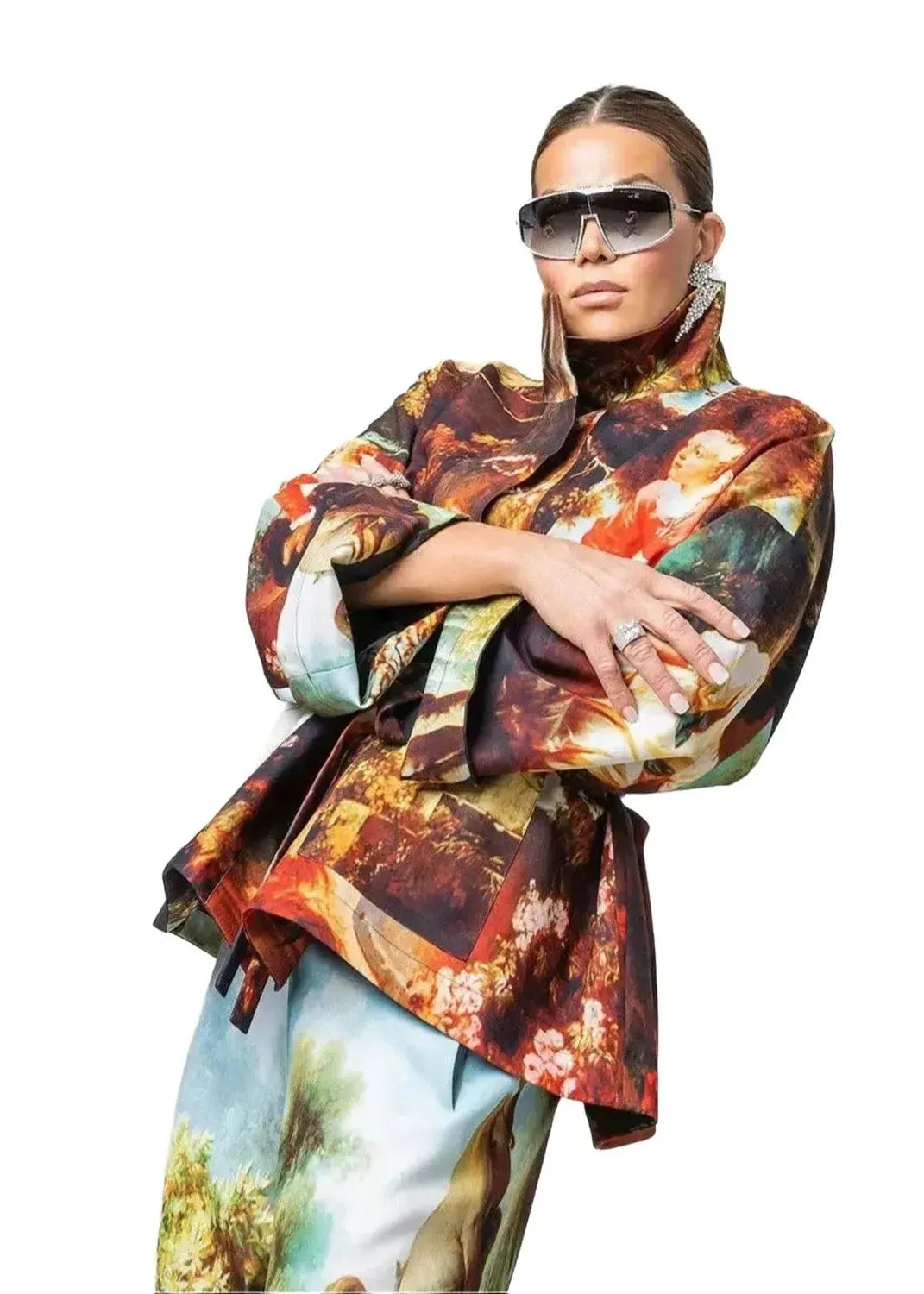 Square Boxy Jacket - Garden Royal