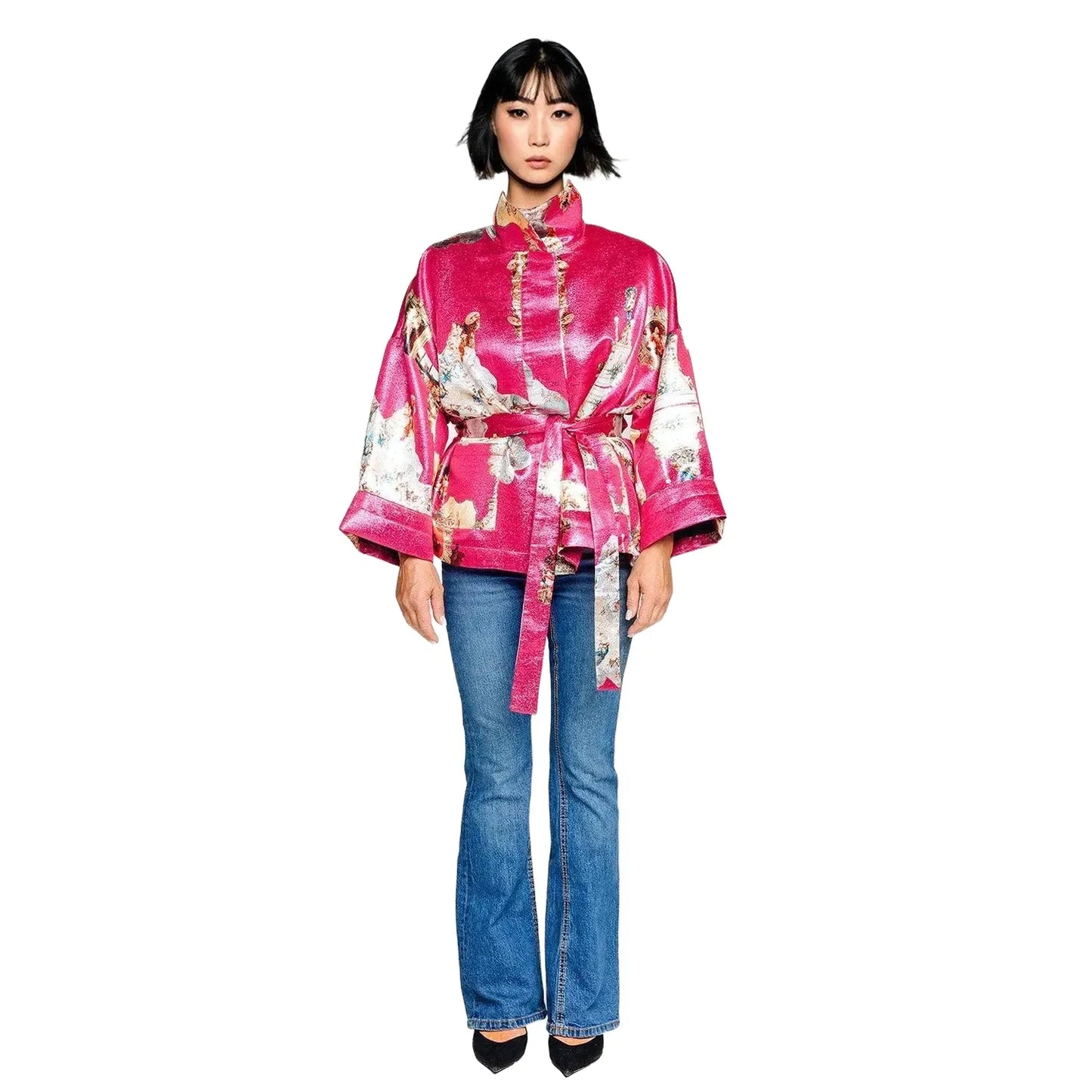 Square Boxy Jacket - Sicily Hot Pink