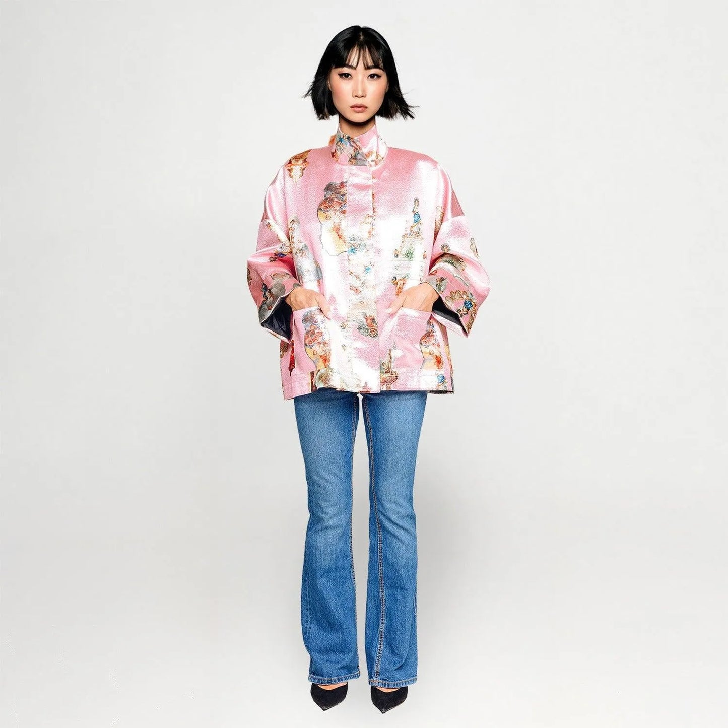 Square Boxy Jacket - Sicily Powderpink