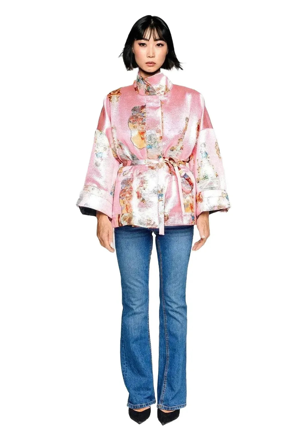 Square Boxy Jacket - Sicily Powderpink