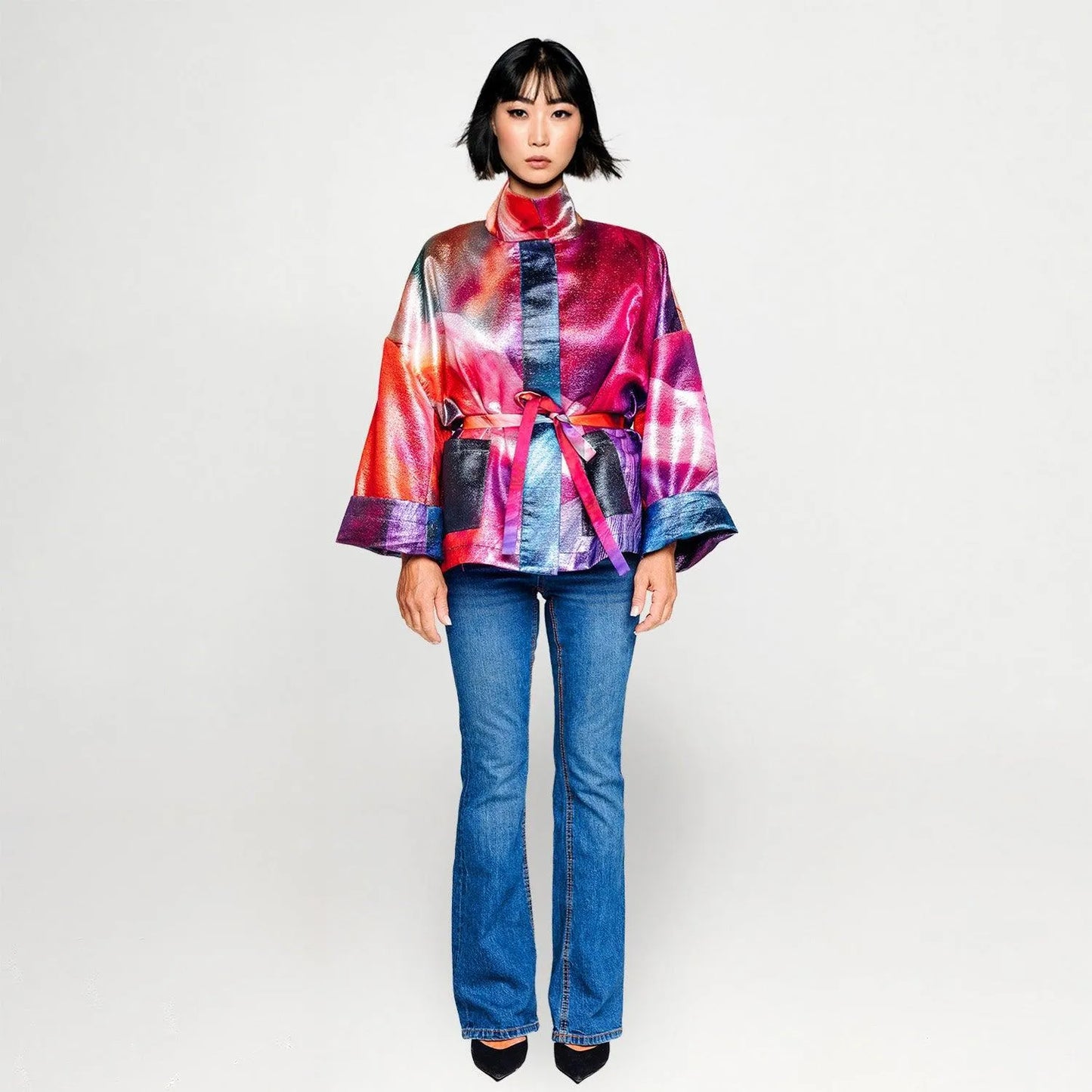 Square Boxy Jacket - Smokeflow Purple