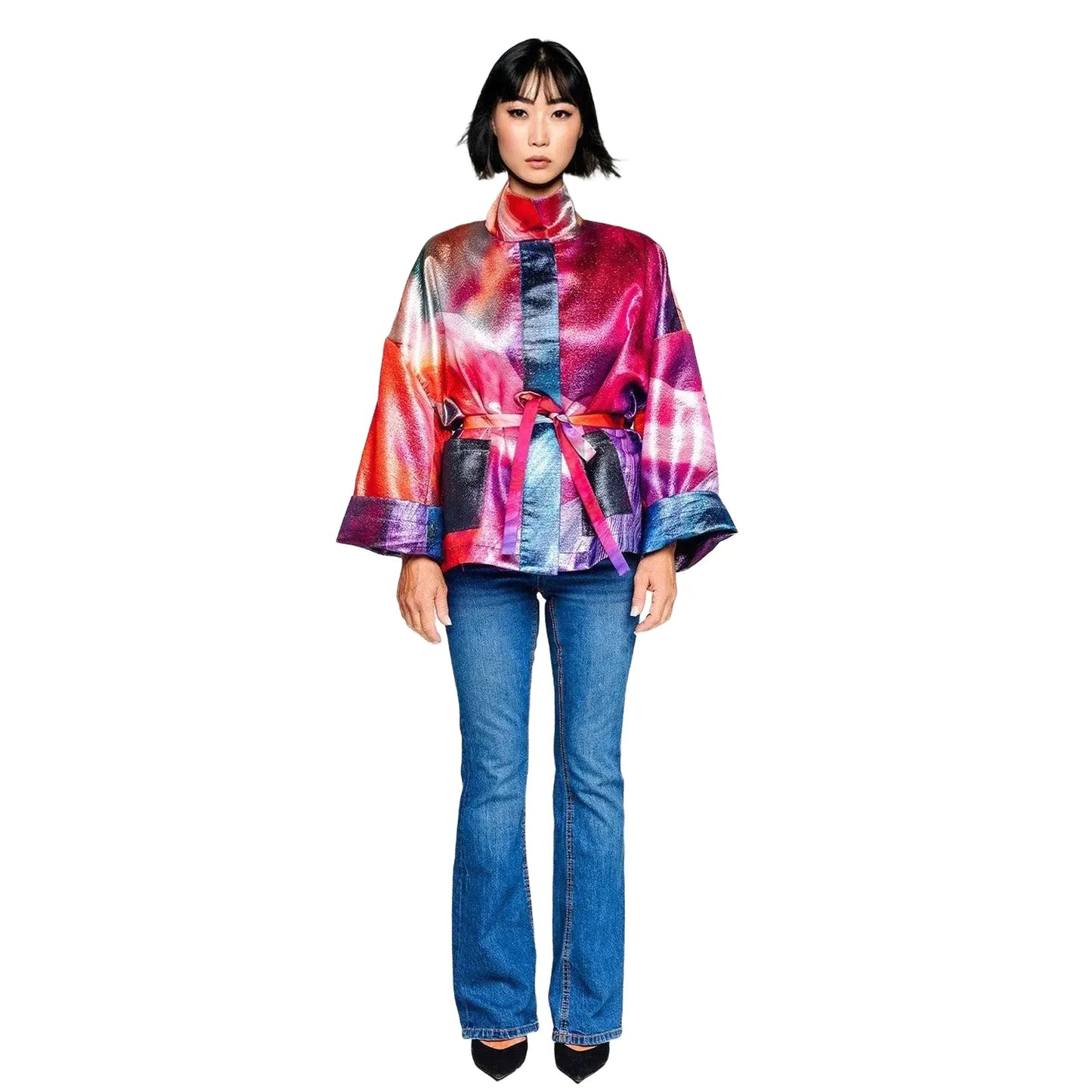 Square Boxy Jacket - Smokeflow Purple