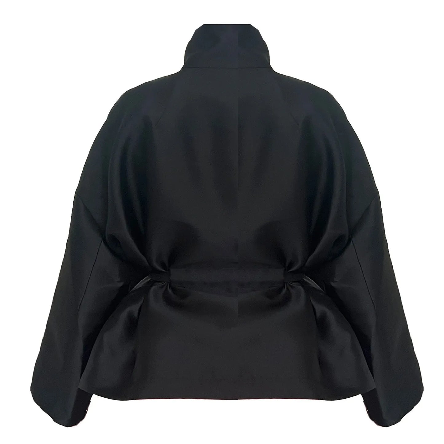 Square boxy Jacket outer/outdoor black wool