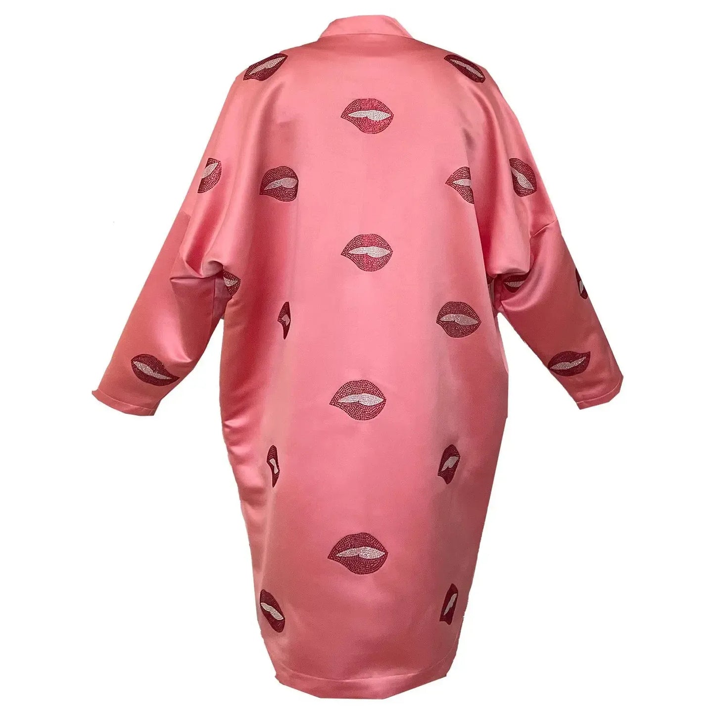 Swarovski pink lips occasioncoat printed