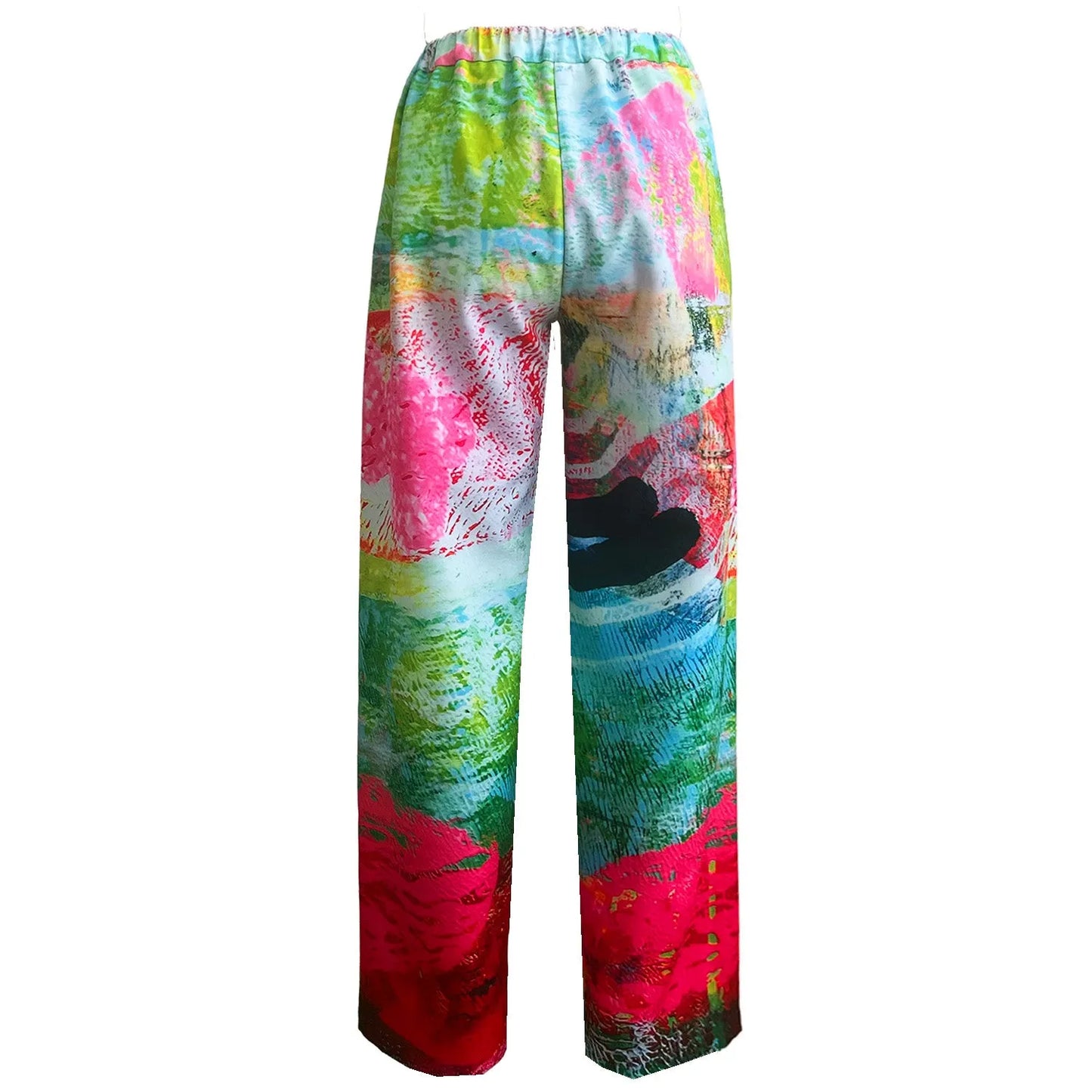 Wide Slouchy Pants - Mother Pink Red Green