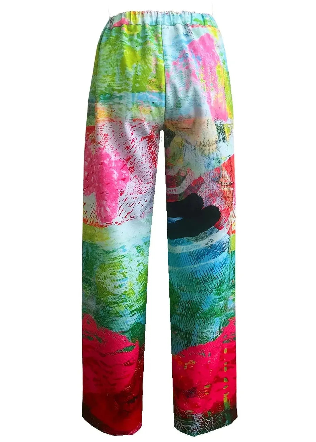 Wide Slouchy Pants - Mother Pink Red Green