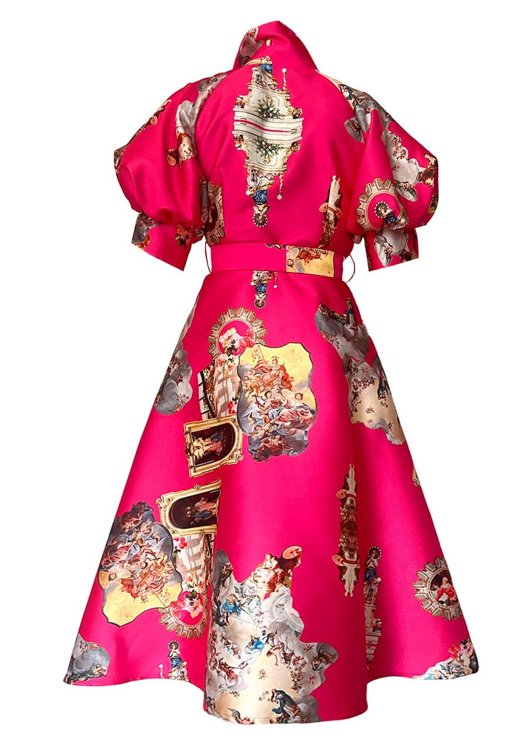 Wrap Shirtdress - sicily hot pink