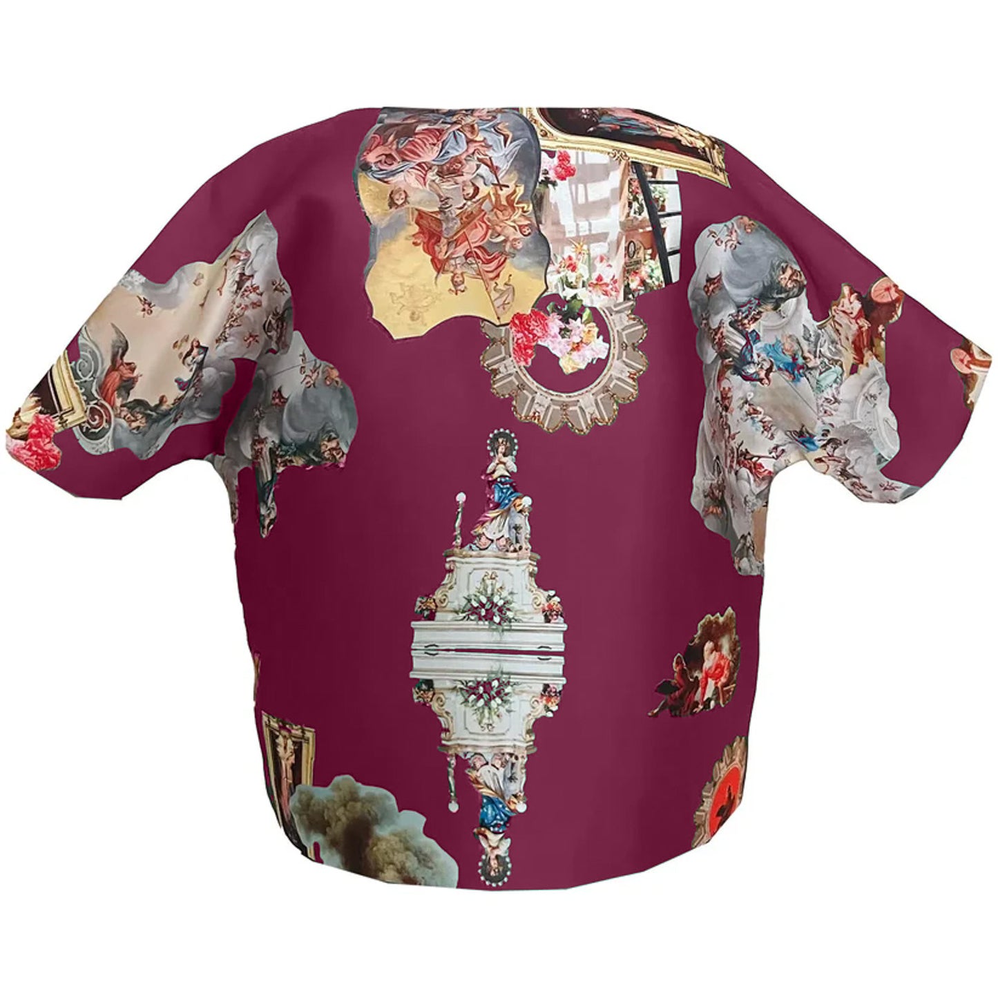 Cropped Jacket with Bow - Sicily Bordeaux