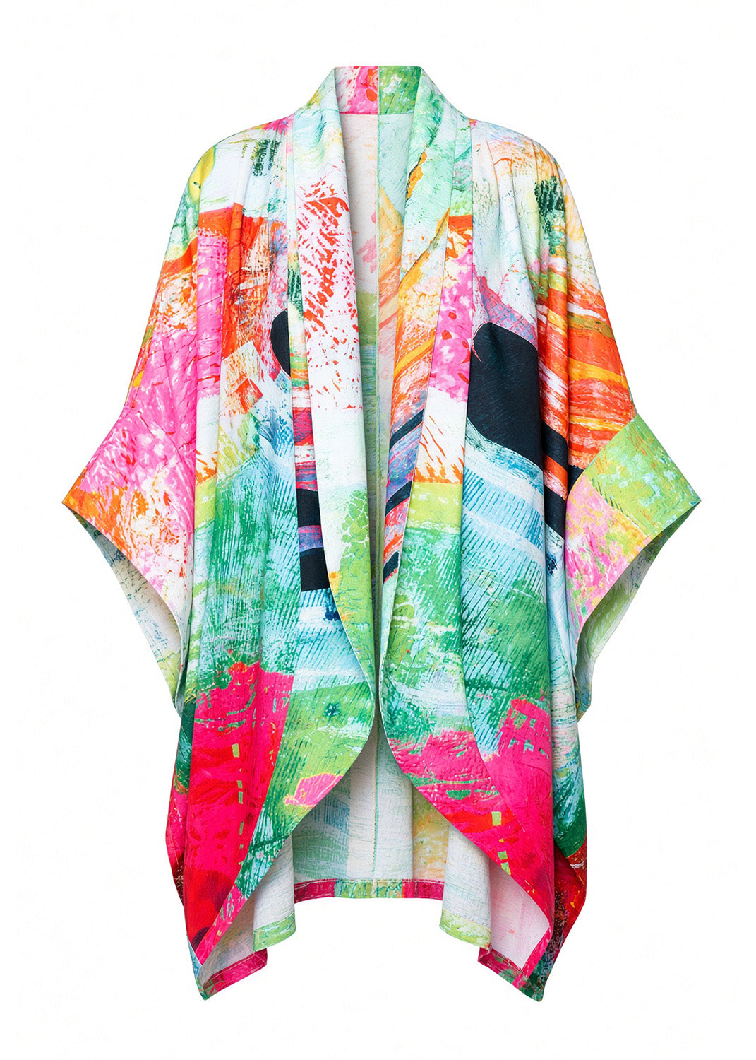 Round Kaftan - Mother Pink Red Green