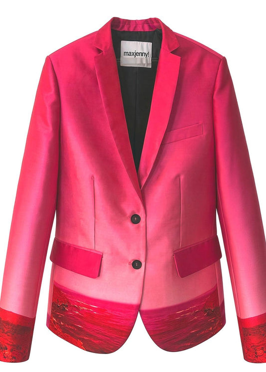 Taillierter Blazer – Rot-Rosa 