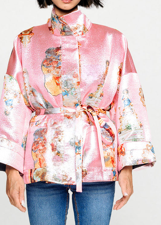 Square Boxy Jacket - Sicily Powderpink