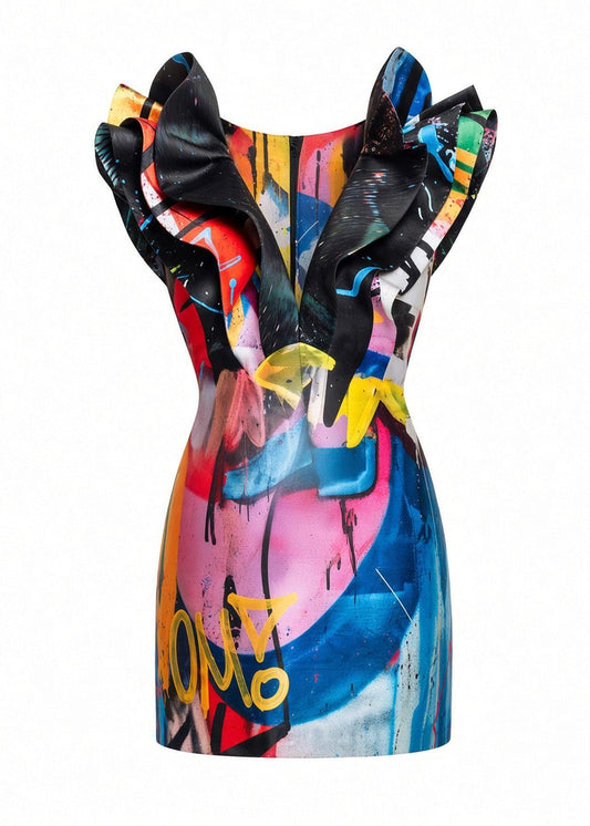 Butterfly Mini Kjole – Street Art