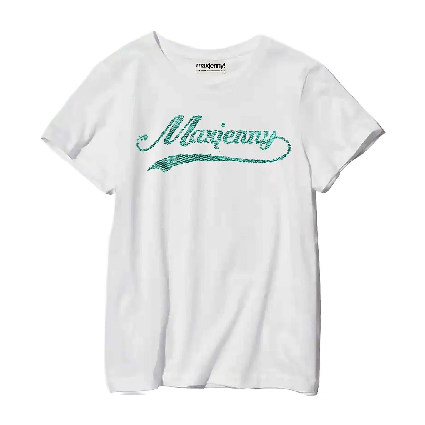 swarovski Print on rescued stock T-shirt Maxjenny swoosch 11