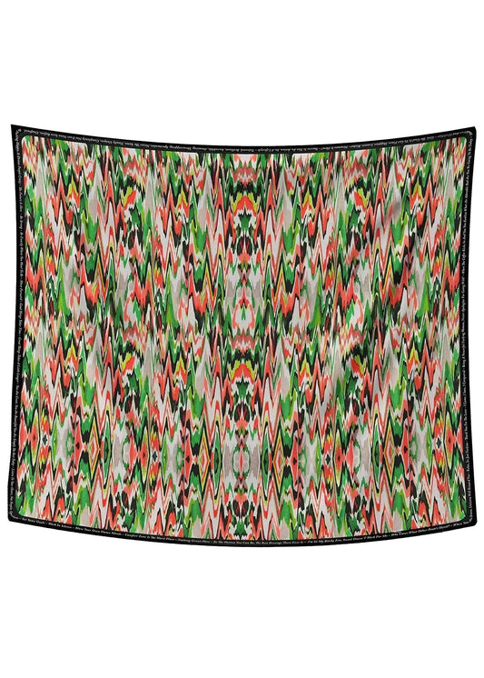 Scarf - Zigzag Orange Green