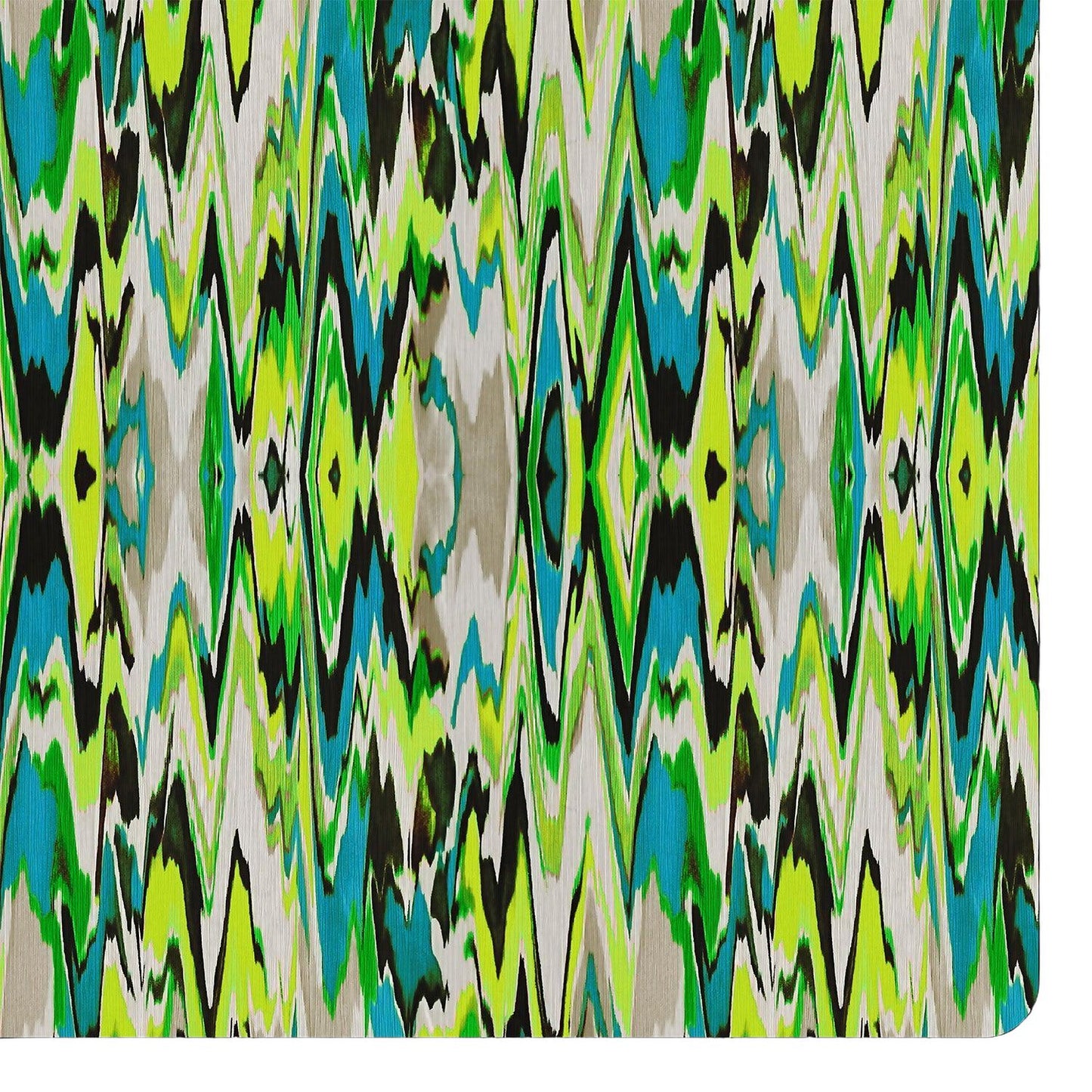Scarf - Zigzag Lime Turquise
